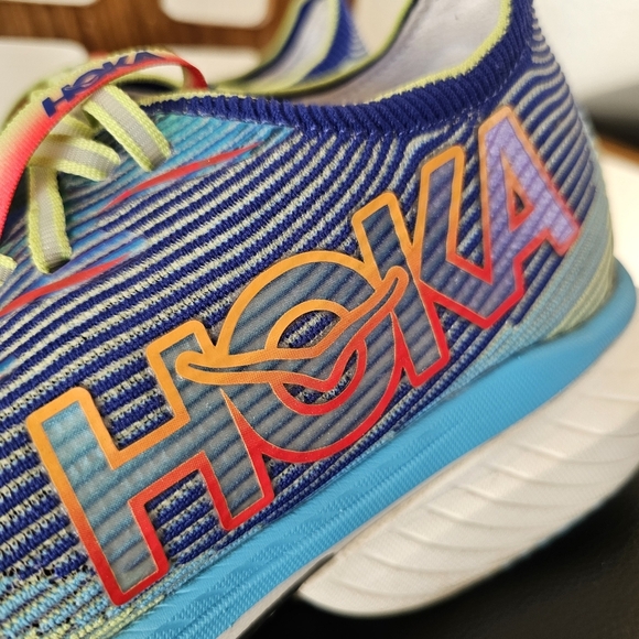 Hoka Cielo X1 Carbon Fiber Plate Evening Sky/Lettuce Ultra-Fast Road Racer Shoes - Picture 4 of 10